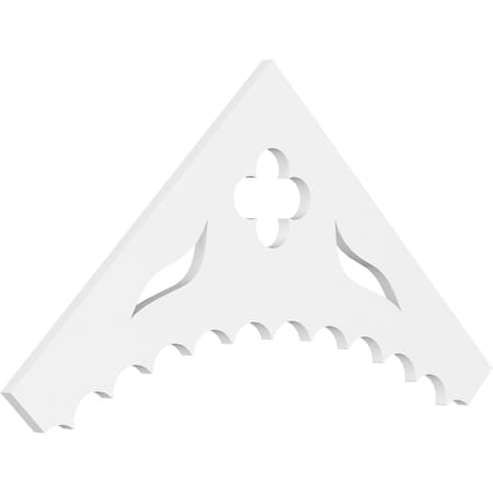 Ekena Millwork Pitch Wellington Architectural Grade PVC Gable Pediment, 48"W x 22"H x 1"P (11/12) GPP048X022X100WEL